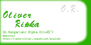oliver ripka business card